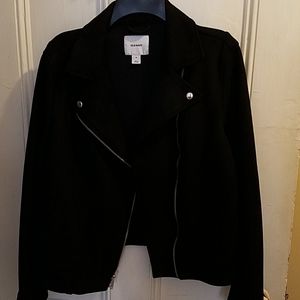 Suede moto jacket